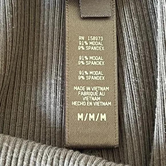 Skims Gray Ribbed Boxers Size Medium - Picture 7 of 10